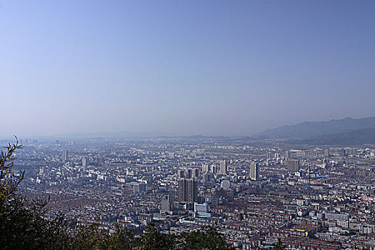 浙江东阳市东砚峰城市全景