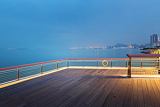 深圳湾公园海滨夜景