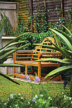 木质,园凳,花园