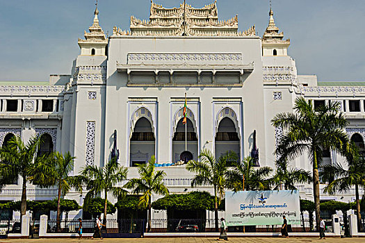缅甸,仰光,市政厅,建筑