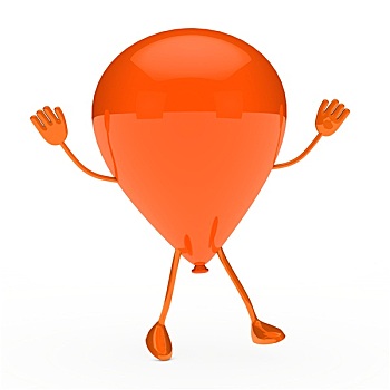 橙色,聚会气球,摆动