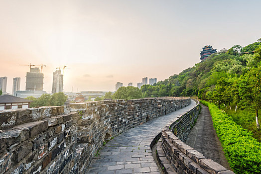 中国江苏南京的阅江楼景区园林古建筑