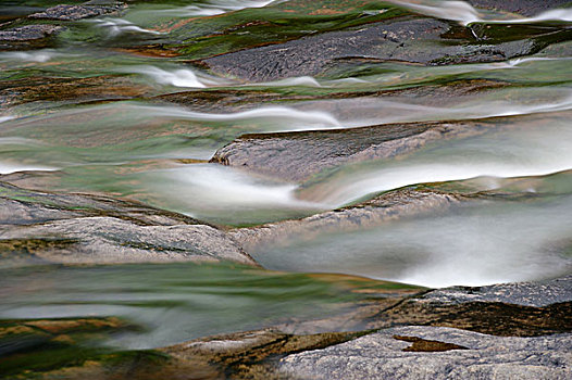 水,流动,上方,石头,岩石,河床,挪威,欧洲