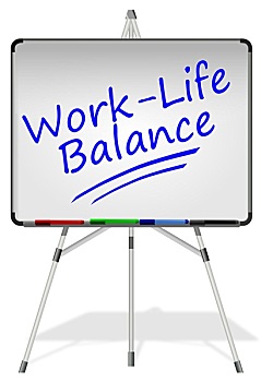 工作生活,平衡,白色书写板