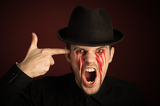 男人,头像,血,眼泪,勃艮第,背景,一个