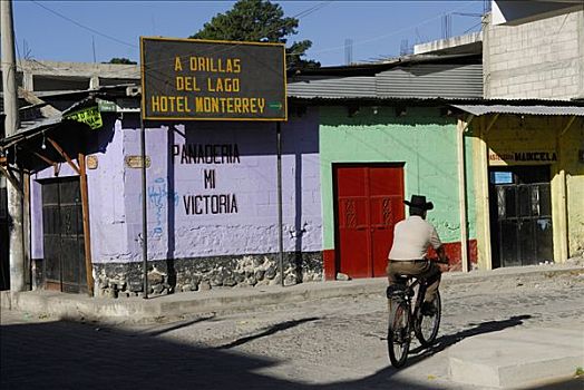 危地马拉,男人,自行车,街道
