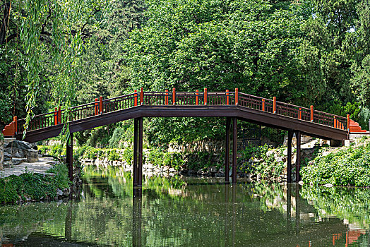 颐和园后湖木桥