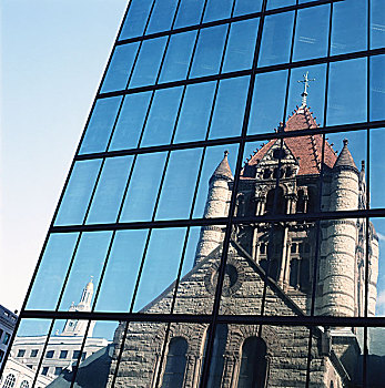 圣三一教堂,反射,约翰-汉考克大厦