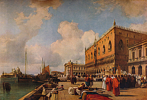 威尼斯,公爵宫,宗教,队列,艺术家