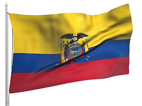 飞,旗帜,厄瓜多尔,国家