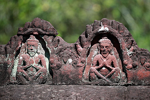柬埔寨吴哥古城圣剑寺石雕