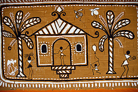分界线,墙壁,艺术,达卡,大学,涂绘,学生,孟加拉,四月,2008年
