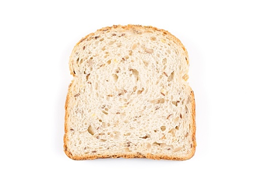 新鲜,面包,白色背景