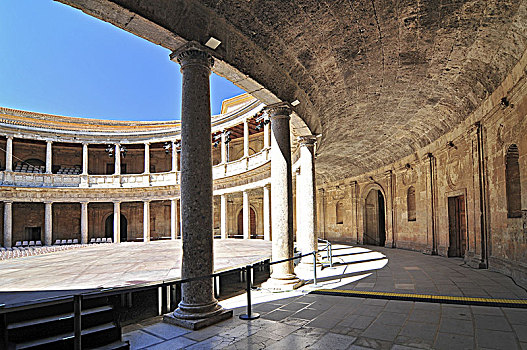查尔斯五世,文艺复兴,宫殿,阿尔罕布拉,格拉纳达,安达卢西亚,西班牙