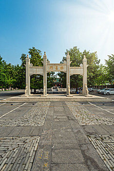 中国河南郑州文庙的棂星门