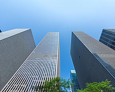 纽约城市的摩天大楼