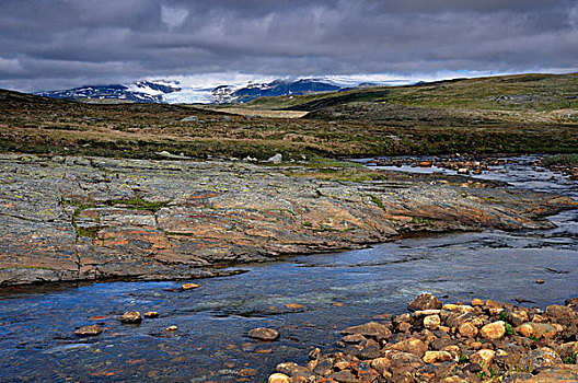 风景,冰河,挪威,欧洲