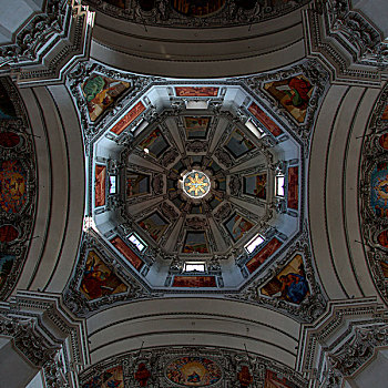 穹顶,萨尔茨堡,大教堂,奥地利,欧洲