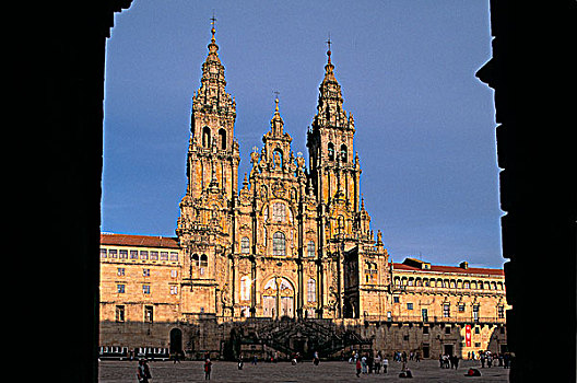 西班牙,加利西亚,圣地亚哥,大教堂