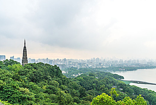 杭州西湖日出风光