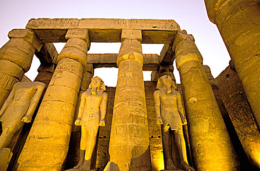 非洲,埃及,路克索神庙,卢克索神庙,多柱厅