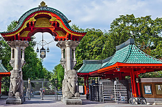 柏林,動(dòng)物園,入口,大門,德國(guó)
