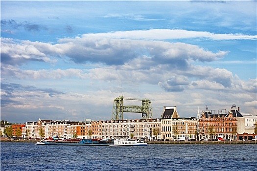 鹿特丹,房子,河,风景