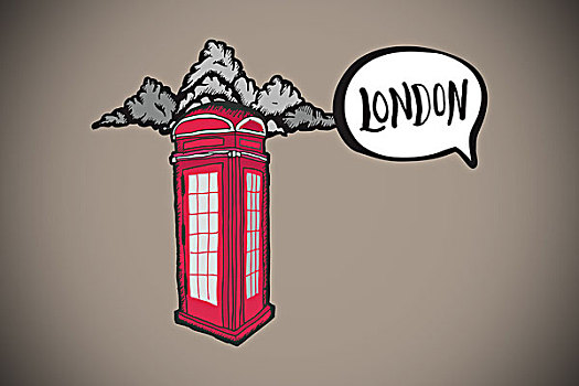 伦敦,涂写,电话亭