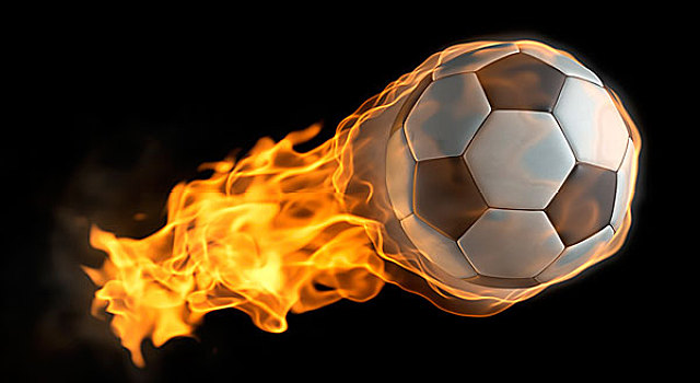 足球,燃烧,飞,空气