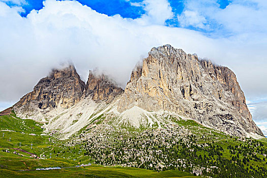 低云,岩石构造,白云岩,意大利