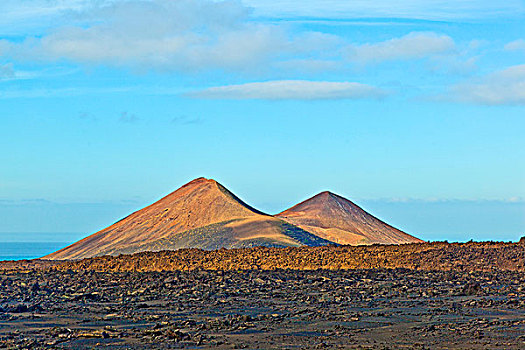 火山,蒂玛法雅国家公园,兰索罗特岛,西班牙