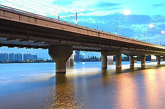 西安广运大桥夜景