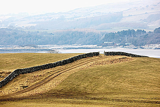 邓弗里斯,苏格兰,石头,栅栏,土地