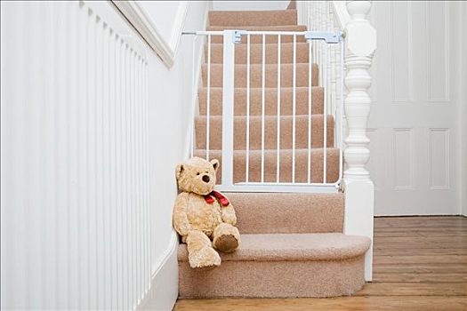 泰迪熊,阶梯,大门
