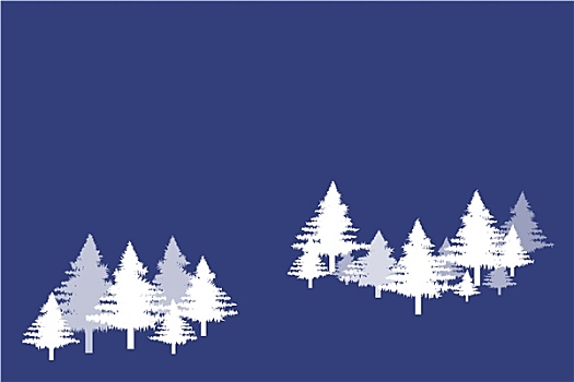 冬天,树,深蓝,背景