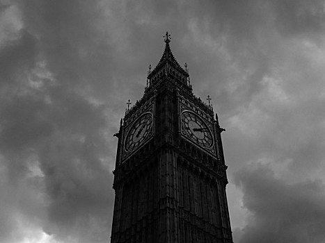 云,上方,议会大厦,伦敦