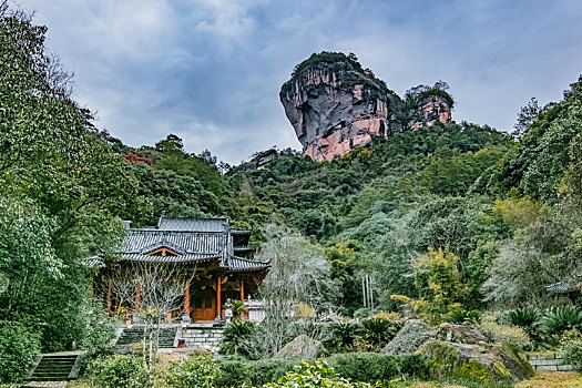 福建省武夷山国家风景名胜区丹霞地貌自然风光