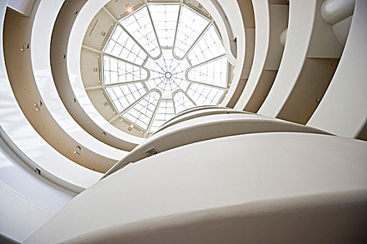 楼梯,古根海姆博物馆,曼哈顿,纽约,美国