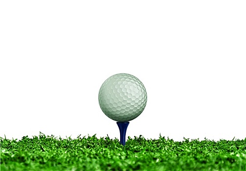 高尔夫球,球座,上方,白色背景