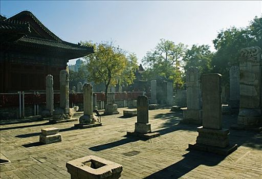 中国,北京,庙宇,铭刻,石碑