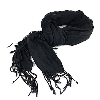 温暖,围巾,黑色