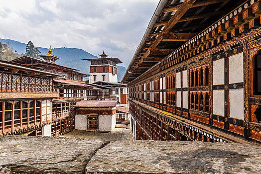 寺院,要塞,宗派寺院,喜玛拉雅,区域,不丹,亚洲