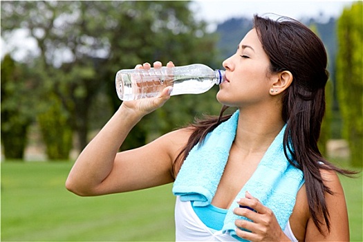 运动,女人,饮用水