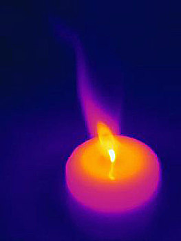 热,图像,一个,蜡烛,燃烧