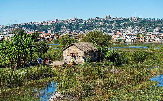 穷,郊区,塔那那利佛,马达加斯加,非洲