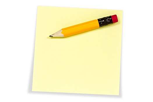 贴纸,黄色,铅笔