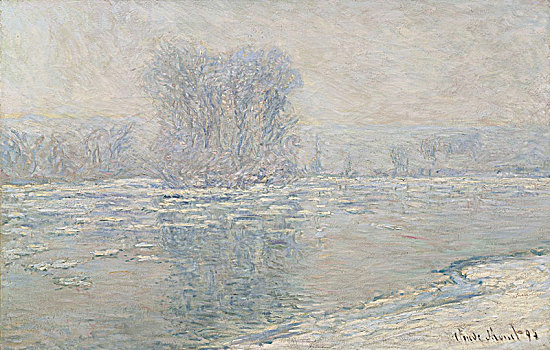 冰,白色,1893年,艺术家,莫奈