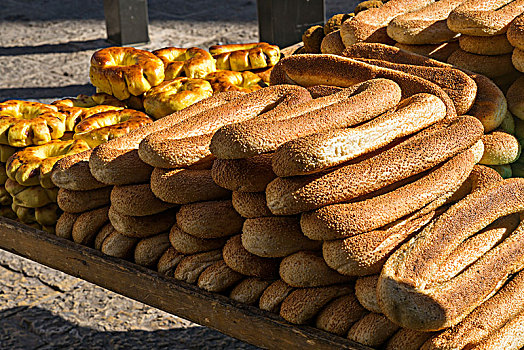 传统,面包,出售,街边市场,耶路撒冷,以色列