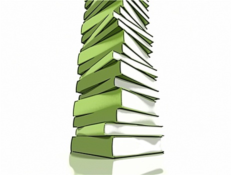 一堆,绿色,书本