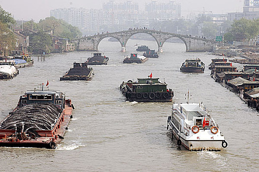 杭州大运河上的给拱宸桥
